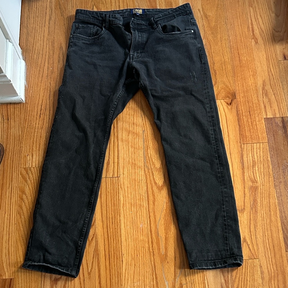 Cavalli Class Men's Dark Gray Slim Jeans